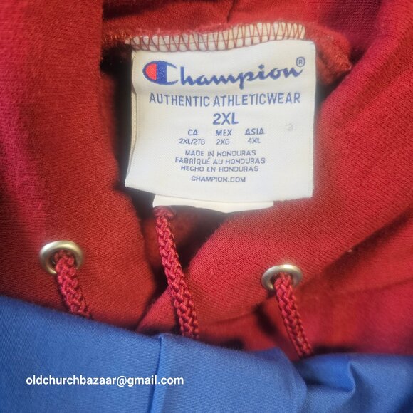 Champion Burgundy 2XL XXL Pullover Hoodie Windy City CHICAGO 50/50 Blend - Picture 3 of 4